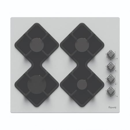 سطح غاز 60سم زجاج ابيض  F15