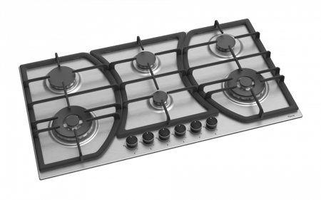 سطح 90سم غاز 6 عين استيل F71