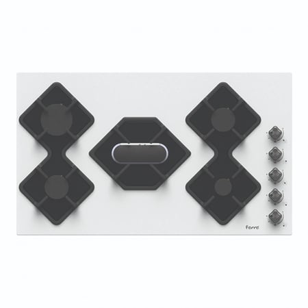 سطح غاز 90سم زجاج ابيض ثقيل F42