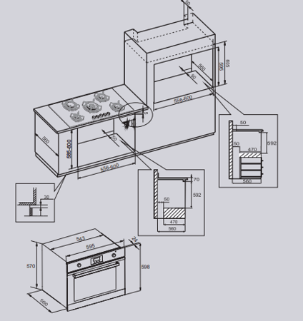 فرن بلت ان ٩٠ سم