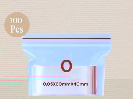 اكياس نايلون سحاب مقاس 0