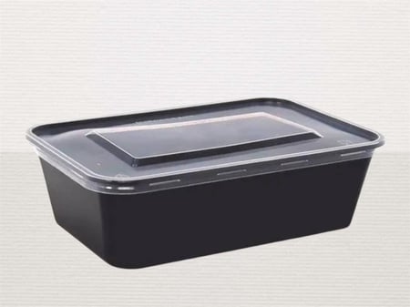 علب مايكرويف مستطيل اسود 750x50 مل