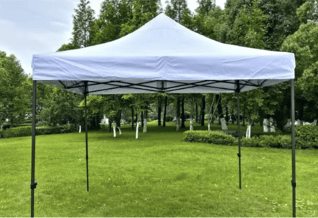 3*6 WHITE iron tube tent (ordinary) (TYPE A) - بدون أي اضافة  باللوان الابيض