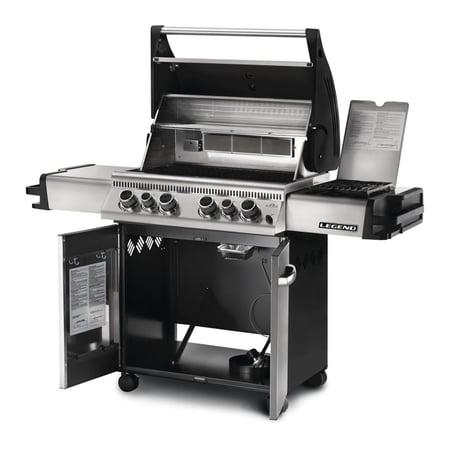 LD485RSIBPK-1 - Legend 485 Propane Gas Grill with Infrared Side and Rear Burners, Black