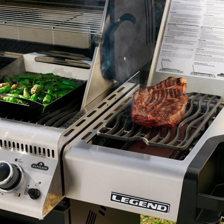 LD485RSIBPK-1 - Legend 485 Propane Gas Grill with Infrared Side and Rear Burners, Black