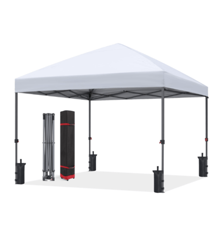 3*4.5 (WHITE (aluminum hexagonal tube tent (ordinary) (TYPE A - مظلة الومنيوم سداسي بدون اي اضافة باللون الأبيض