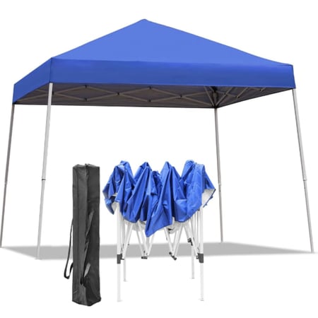 3*3 (BLUE (aluminum hexagonal tube tent (ordinary) (TYPE A - مظلة الومنيوم سداسي بدون اي اضافة باللون الازرق