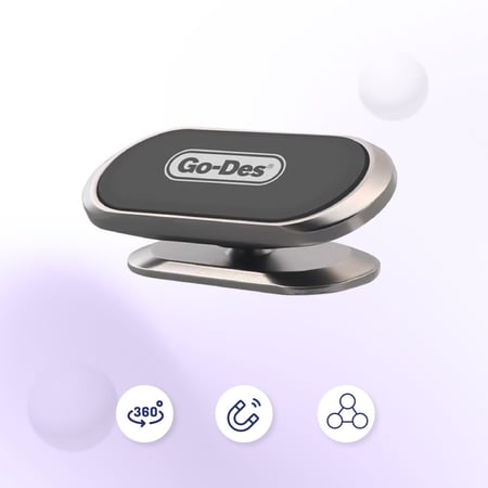 حامل جوال للسيارة بدوران كامل | GO-DES