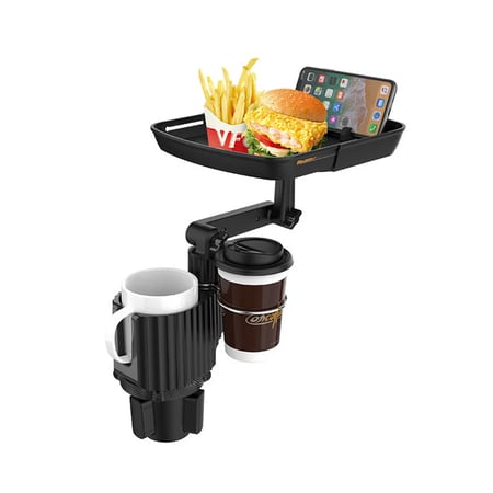 طاولة طعام للسيارة وحامل أكواب