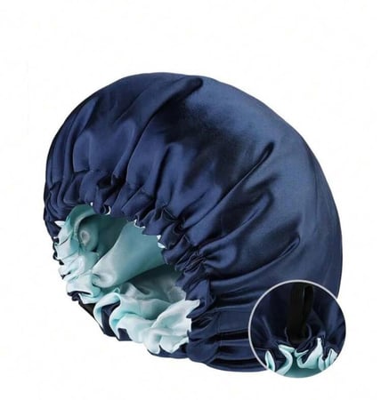 قبعة ساتان مع مطاط لتعديل المقاس