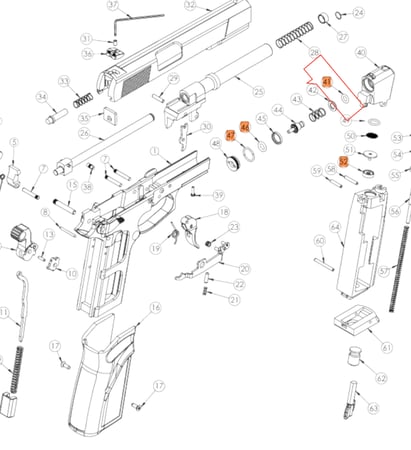 قطعة رقم 41  1 مسدس ESP66C  ESP66