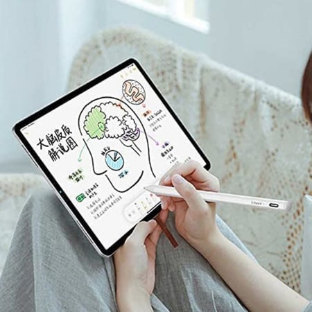 قلم ذكي ليفوري متوافق مع جميع شاشات اللمس ويدعم راحة اليد LTP12 - أبيض