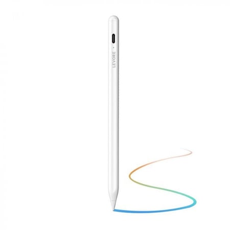 قلم ذكي ليفوري متوافق مع جميع شاشات اللمس ويدعم راحة اليد LTP12 - أبيض