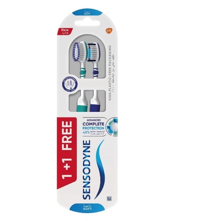 سنسوداين فرشاة اسنان للحساسية واللثة ناعمة 1+1 مجانا