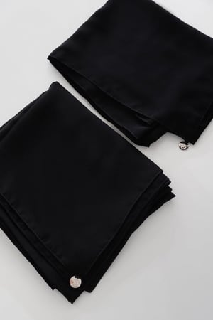 طرحة شيفون اسود