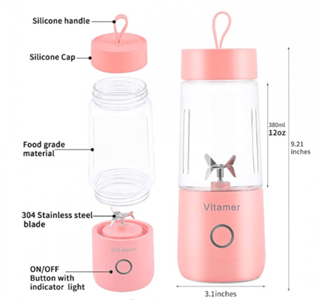 مكينة العصير المحمولة تعمل ببطاريات الليثيوم حجم 350مل و 500 مل