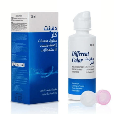 محلول عدسات من دفرنت كلر 130مل