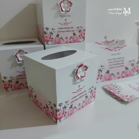 علب مناديل كبير مربعه 12 علبه