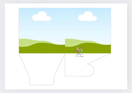 باترون علبة مناديل مربعه لكانفا