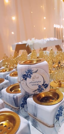 ثيم مولود ( صالح ) تاق عصير + استكر توزيعات + بوكس توزيعات + تعليقة ماء + كرت شوكولا )