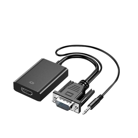 VGA TO HDMI ADAPTER  وصلة كمبيوتر من فيجا الي اتش دي