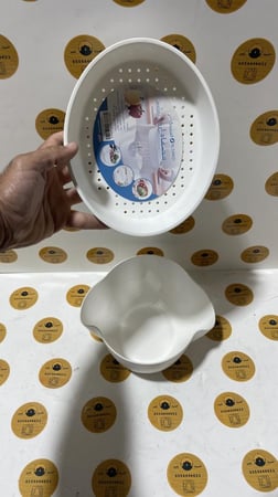 مصفاة غسل الأرز و الخضار البلاستيكية قطعتين