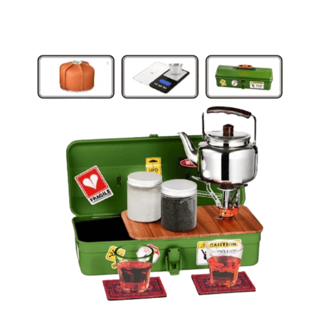 صندوق عزبة شاهي محفوفة حديد مقاس 36/15 سم ارتفاع 11 سم