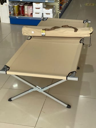 سرير رحلات سفري ألمنيوم مقاس 200/80 سم مع جراب