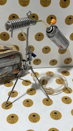 سخان البراري المتنقل مع بزبوز و شاخوف و دبه غاز مع شنطة للحفظ