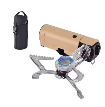 موقد غاز يعمل على دبات الكبس قابل للصفط مع شنطة للحفظ