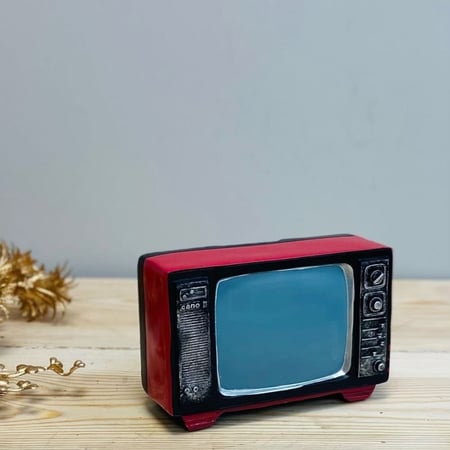 تلفزيون تلفاز قديم انتيك ازرق احمر انتيكا تحف هدايا ديكورات عصري ديكور
