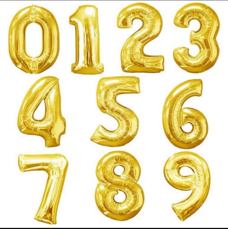 بالونات هيليوم ارقام
