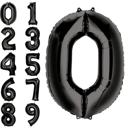 بالونات ارقام اسود