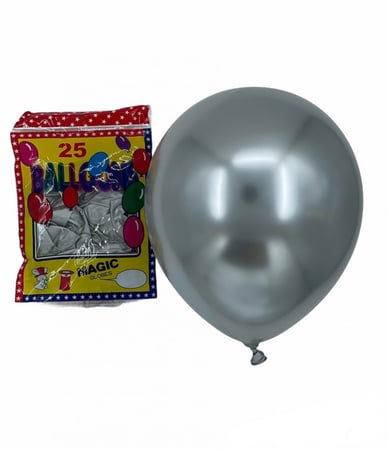 بالون كروم فضي 12انش