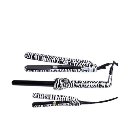 مجموعة تصفيف الشعر من جوسي ايبر - ابيض زيبرا - 19ملم