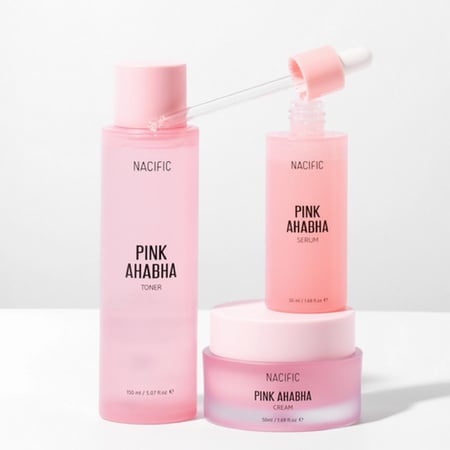 مجموعة التقشير الوردية للعناية بمشاكل البشرة الحجم الكبير من ناسيفيك