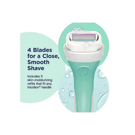 اداة موس الحلاقه والرغوه بالصبار وفيتامين اي من شيك انتيوشن - 2 قطع