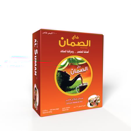 شاي سيلاني فاخر حبيبات ناعمة العلاقي الأحمر 100 كيس