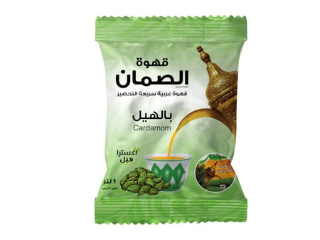 قهوة الصمان قهوة سعودية سريعة التحضير بطعم الهيل تحتوي على 10 دلال