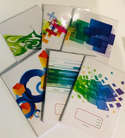 6 حبة ,دفاتر انجليزي 80ورقة ,6 أشكال