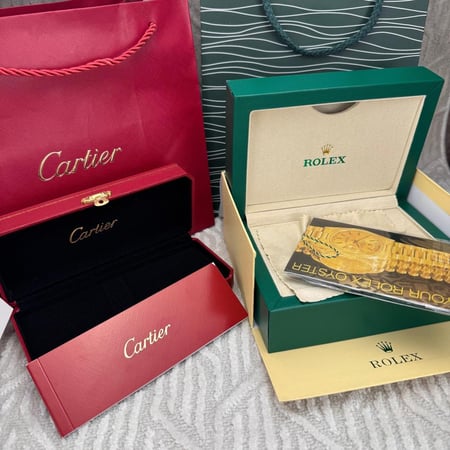 طقم رولكس و كارتير الفاخر : ساعة وقلم وكبك