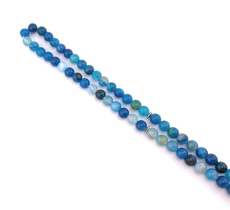 سبحة حجر العقيق الازرق