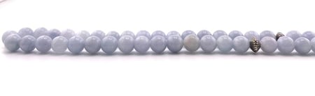 سبحة حجر العقيق الأزرق ( Blue Agate)