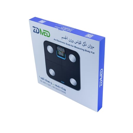 ميزان الكتروني لقياس الوزن والدهون | 25 مؤشر صحي وشاشة LED و بلوتوث 5.4