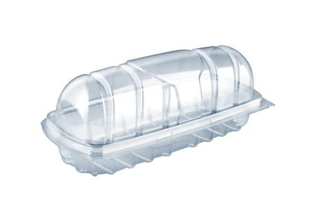 أوعية شفافة للساندوتش بغطاء متصل  225 × 96 × 80 CLEAR HINGED LID CONTAINER