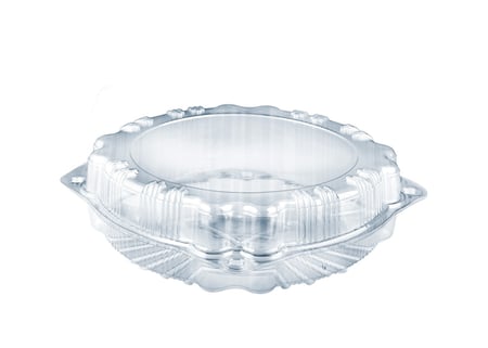 أوعية شفافة  بغطاء للمخبوزات متصل دائري 275 × 65 ROUND HINGED LID CONTAINER