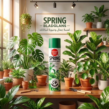 بخاخ ملمع أوراق النباتات Spring - لمعان فوري وحماية (حجم توفيري 750 مل)