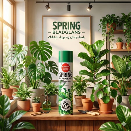 بخاخ ملمع أوراق النباتات Spring - لمعان فوري وحماية (حجم توفيري 600 مل)
