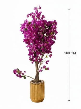 شجرة جهنمية فاخرة بجذع طبيعي وحوض سيراميك (160 سم)