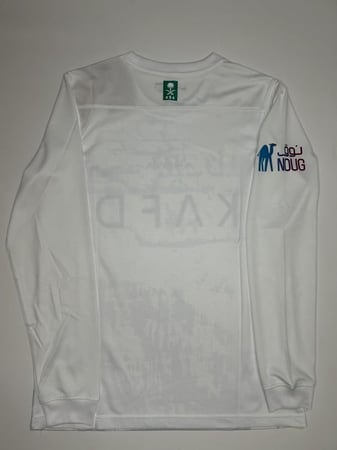 تيشيرت النصر احتياطي ابيض كم طويل 23/24